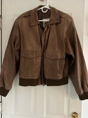 VINTAGE Women's Brown Suede Bomber Jacket - Classic Casual
